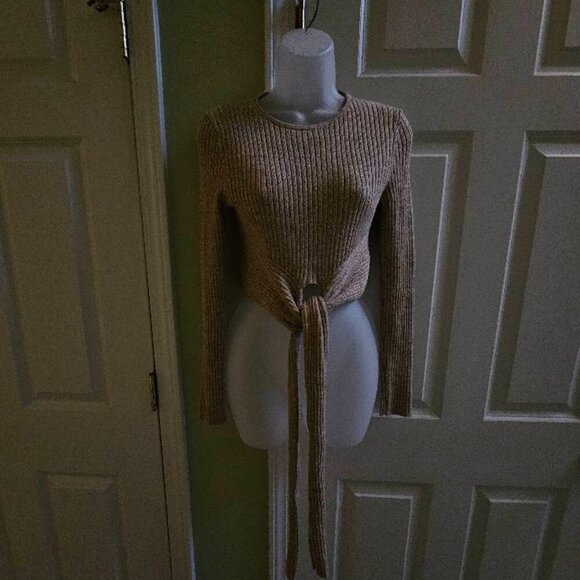 Significant Other Liv Tie-Waist Knit Crop Top US 4 - Picture 5 of 12